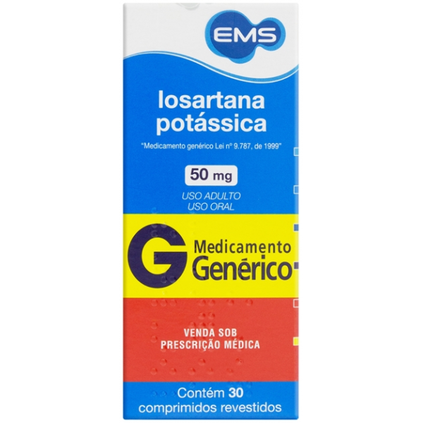 Losartana Potássica 50 mg - 30 comprimidos